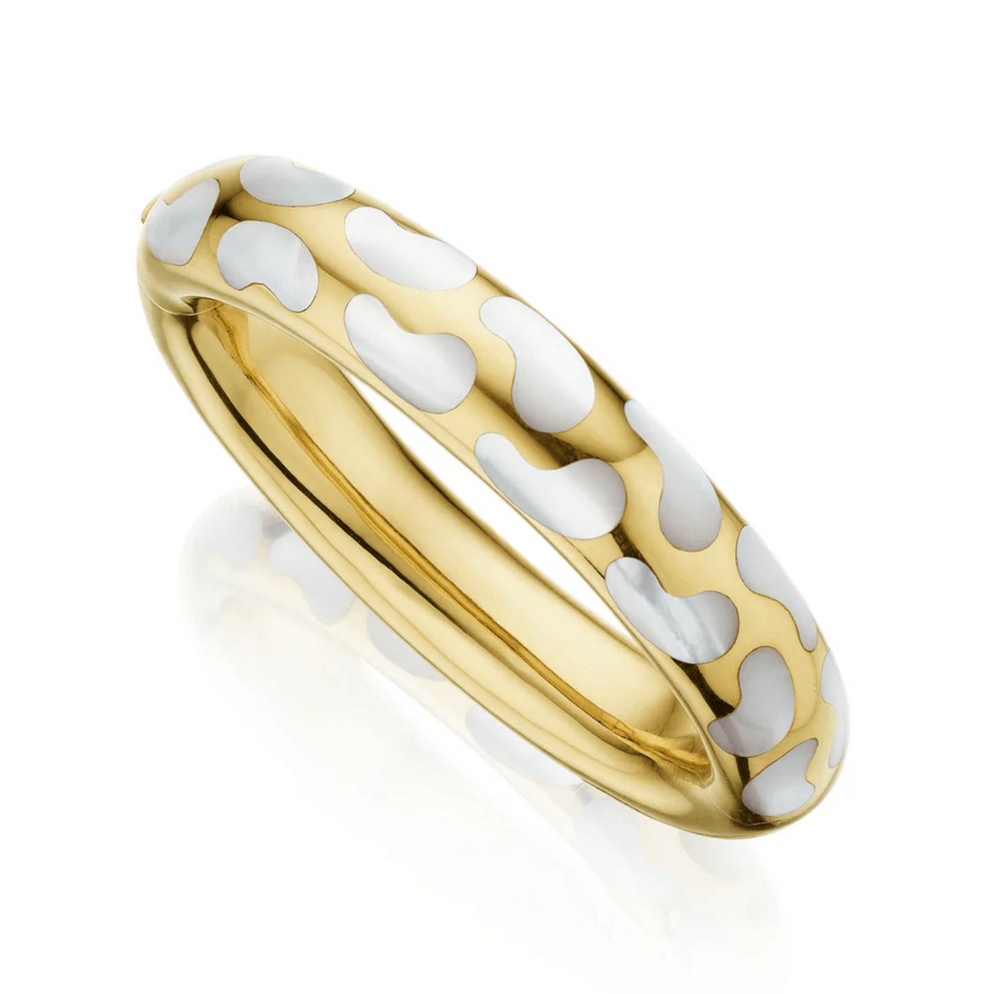 Tiffany & Co. 1970s 18KT Yellow Gold Mother of Pearl Bracelet front