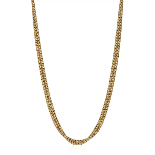 English Victorian 15KT Yellow Gold Necklace front