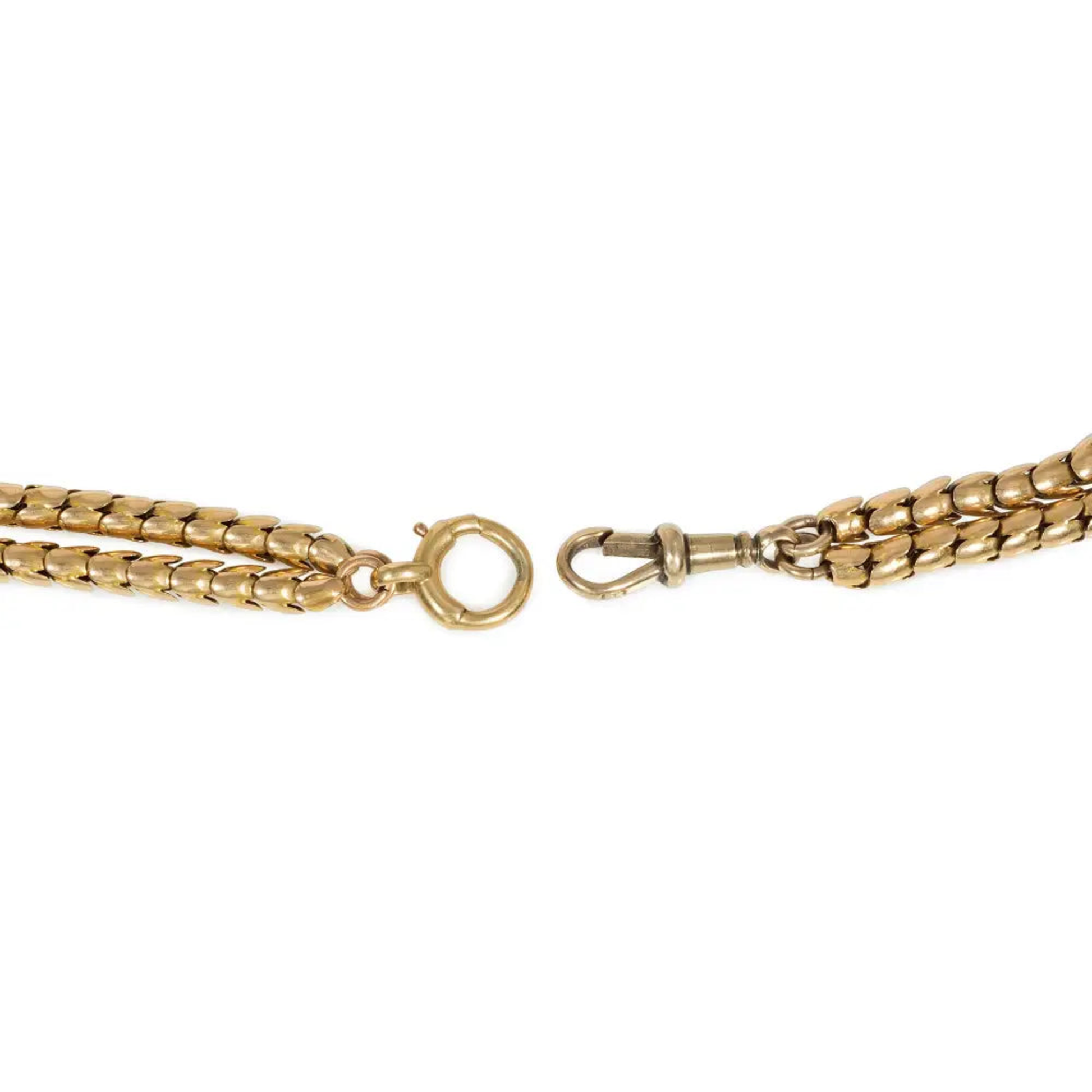 English Victorian 15KT Yellow Gold Necklace clasp