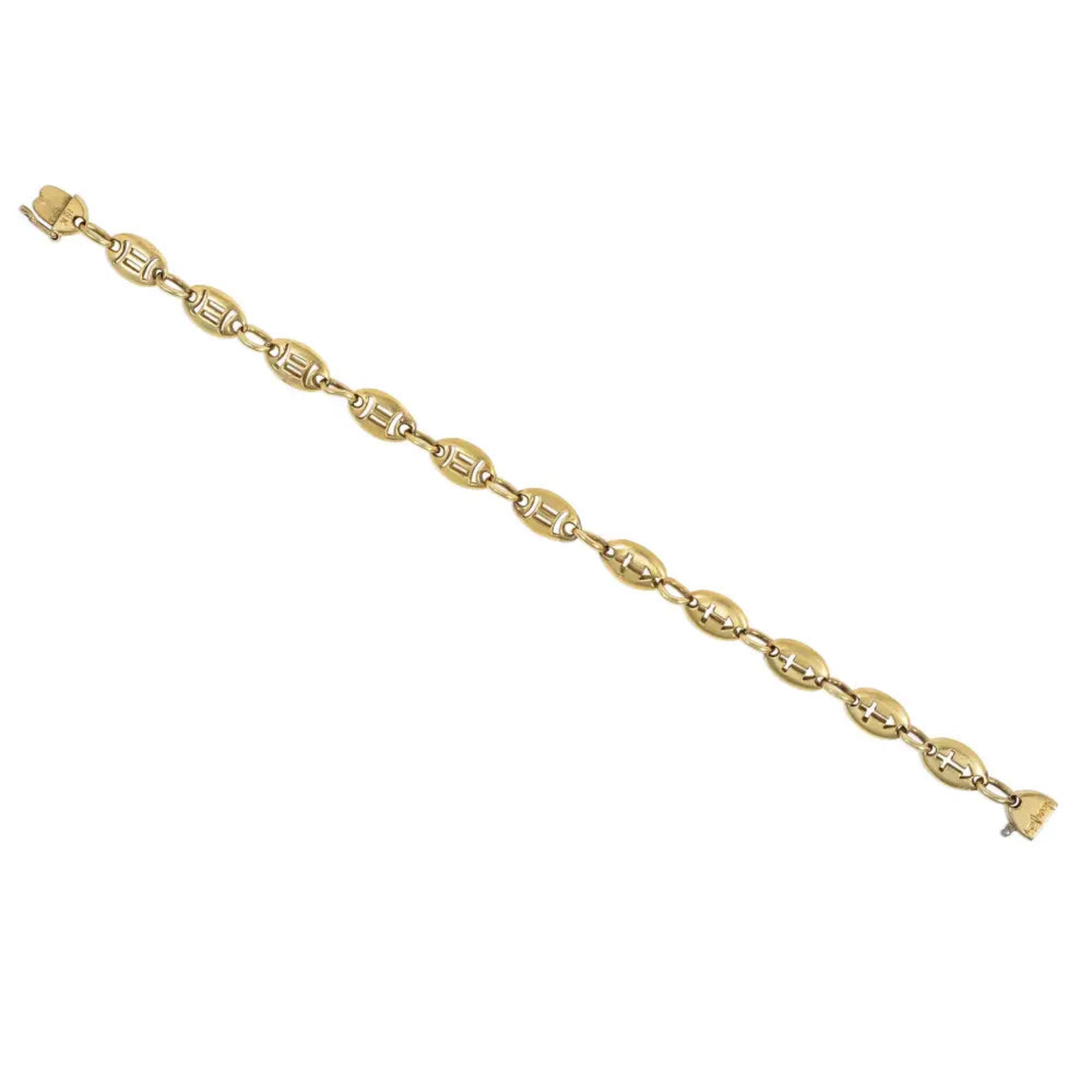 Jean Paris 1970s 18KT Yellow Gold Zodiac Bracelet back