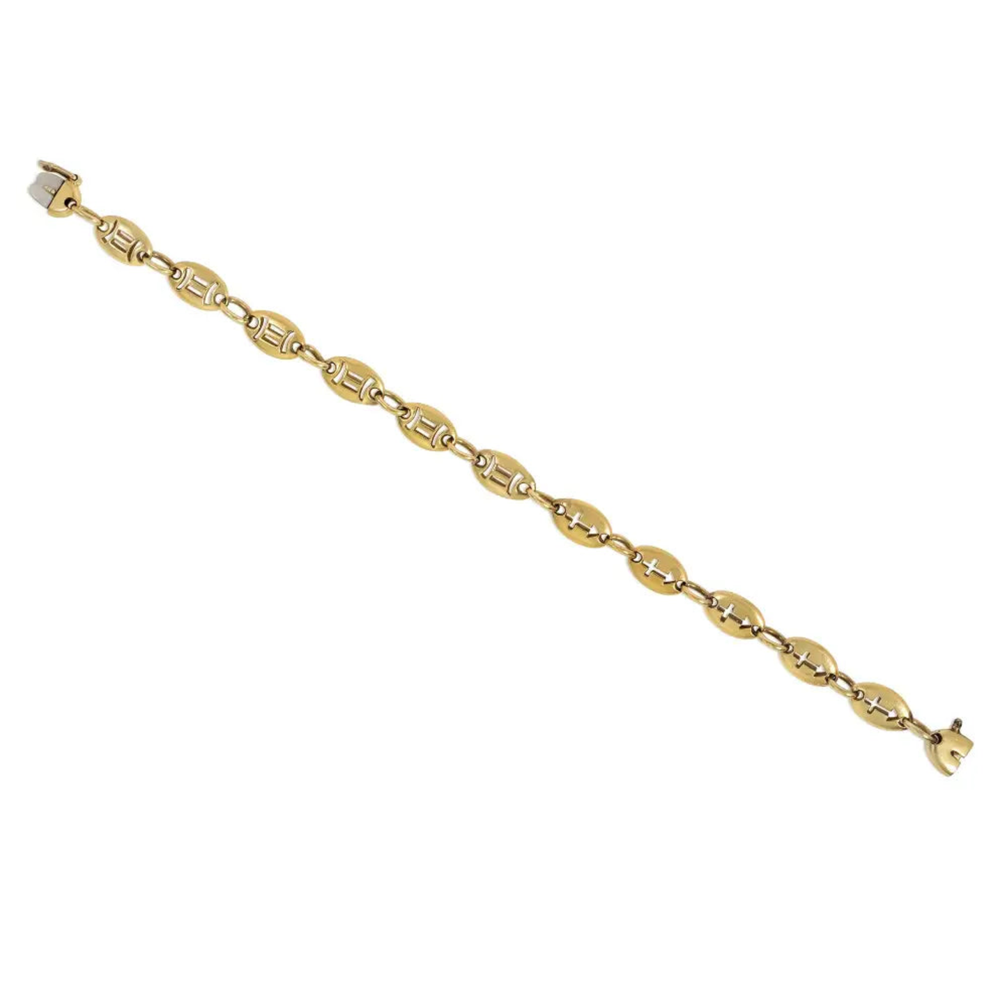 Jean Paris 1970s 18KT Yellow Gold Zodiac Bracelet front