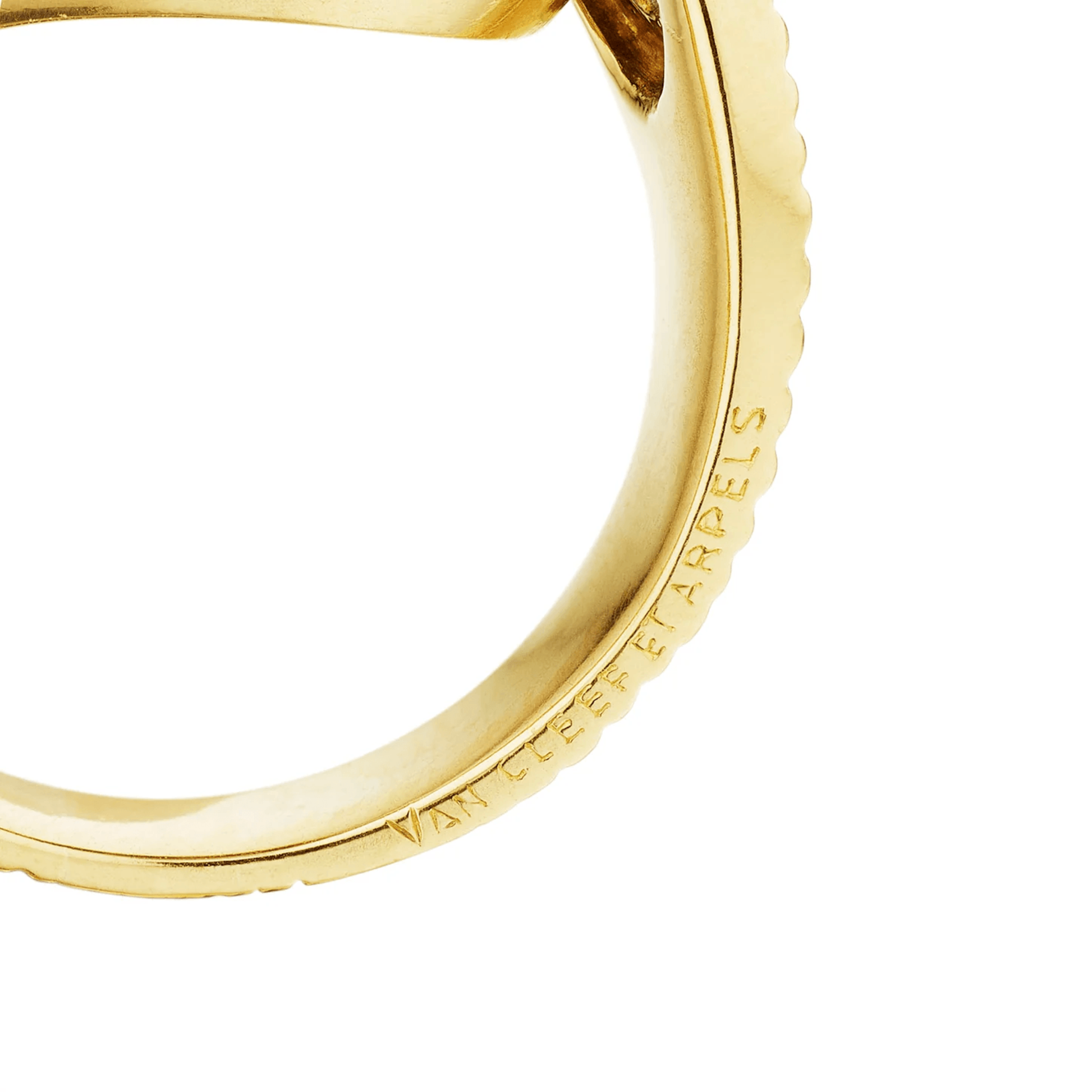 Van Cleef & Arpels Paris 1960s 18KT Yellow Gold Diamond Ring signature