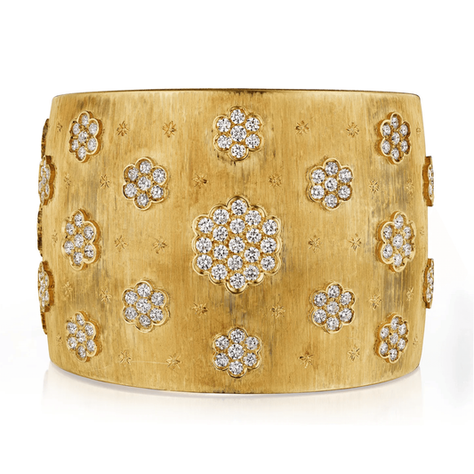 M. Buccellati 1960s 18KT Yellow Gold Diamond Bracelet front
