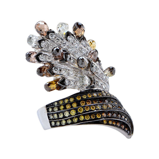 Post-1980s 18KT White Gold Diamond Ring side