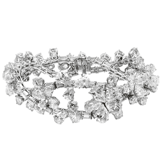 Harry Winston 1970s Platinum Diamond Bracelet front