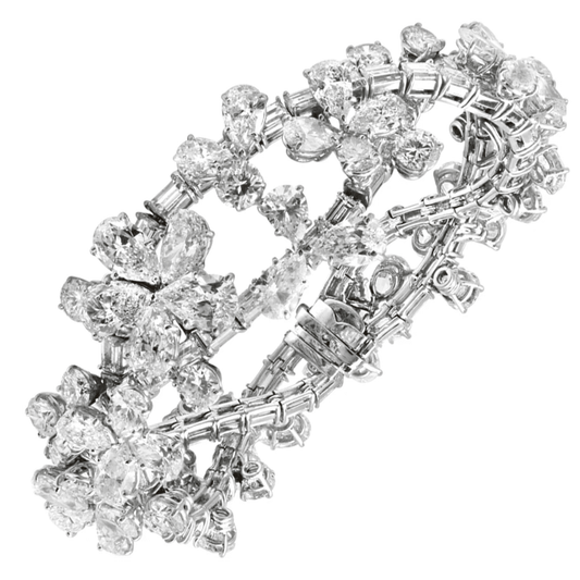Harry Winston 1970s Platinum Diamond Bracelet front