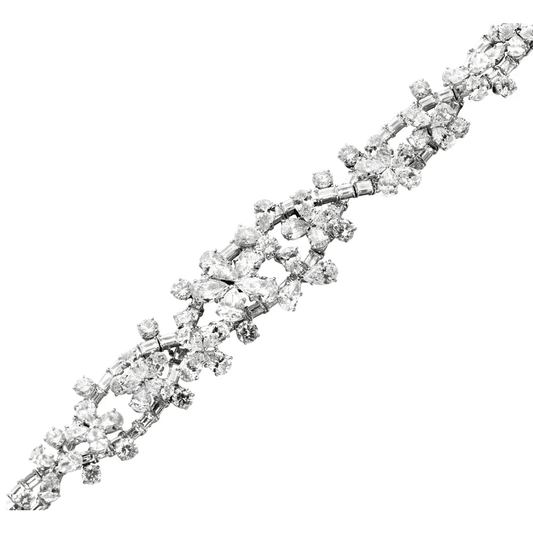 Harry Winston 1970s Platinum Diamond Bracelet close-up details