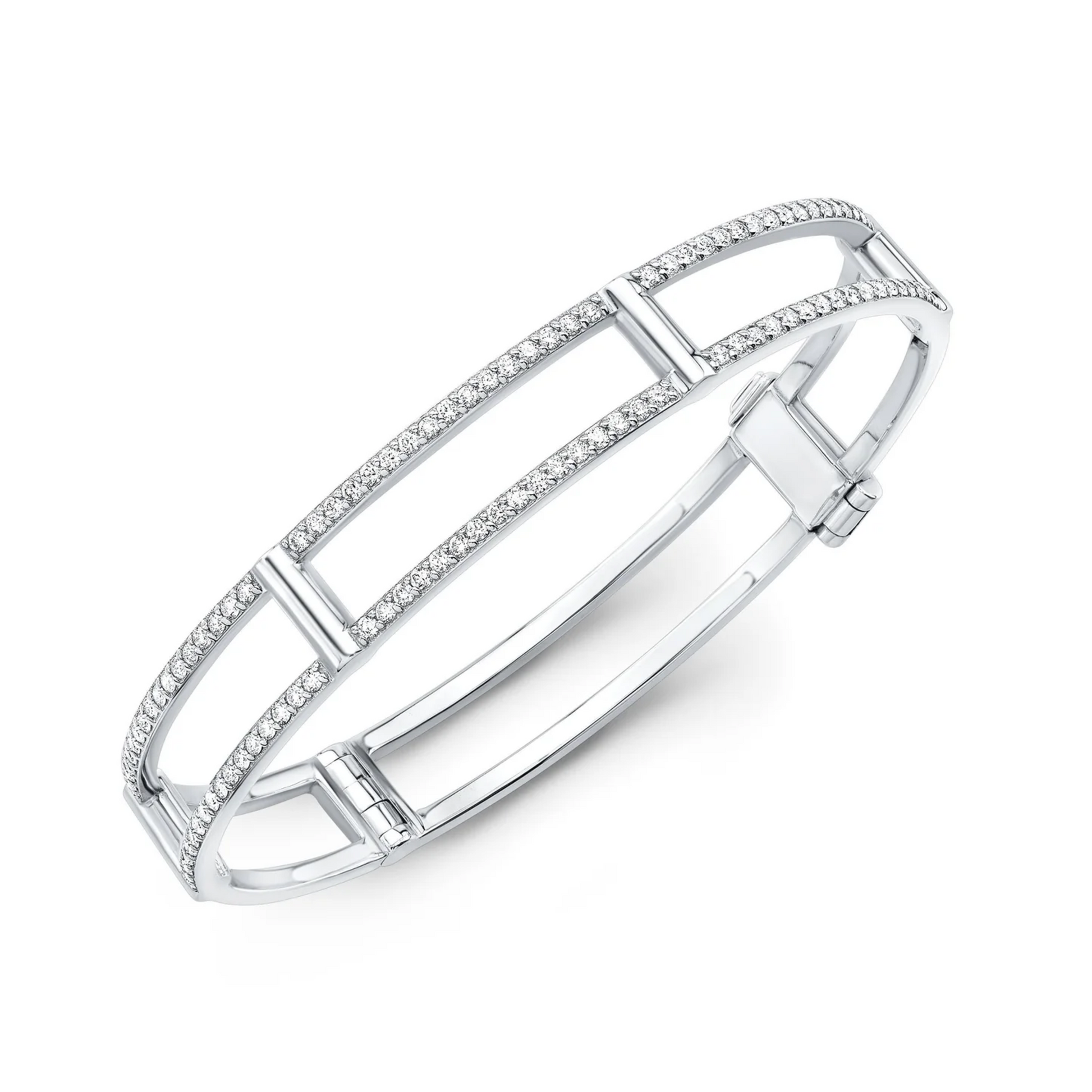 Rachel Katz Post-1980s 18KT White Gold Diamond Bracelet front