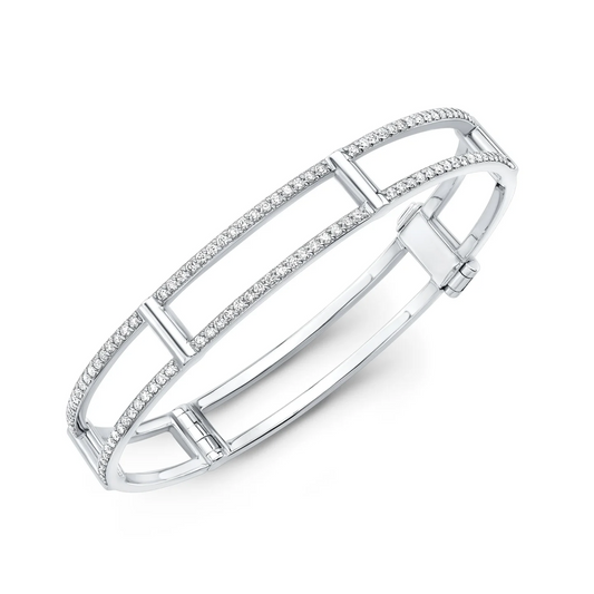 Rachel Katz Post-1980s 18KT White Gold Diamond Bracelet front