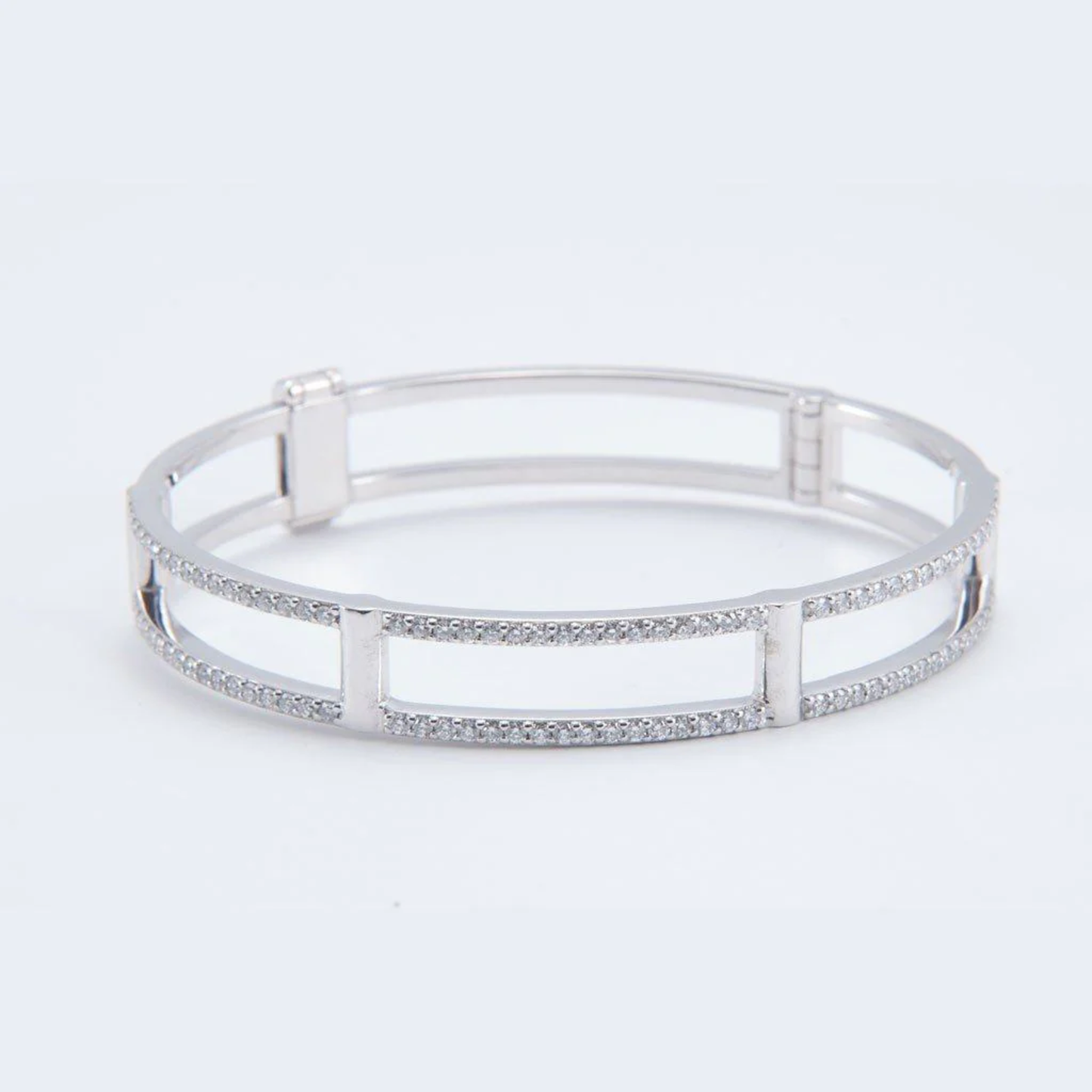 Rachel Katz Post-1980s 18KT White Gold Diamond Bracelet front