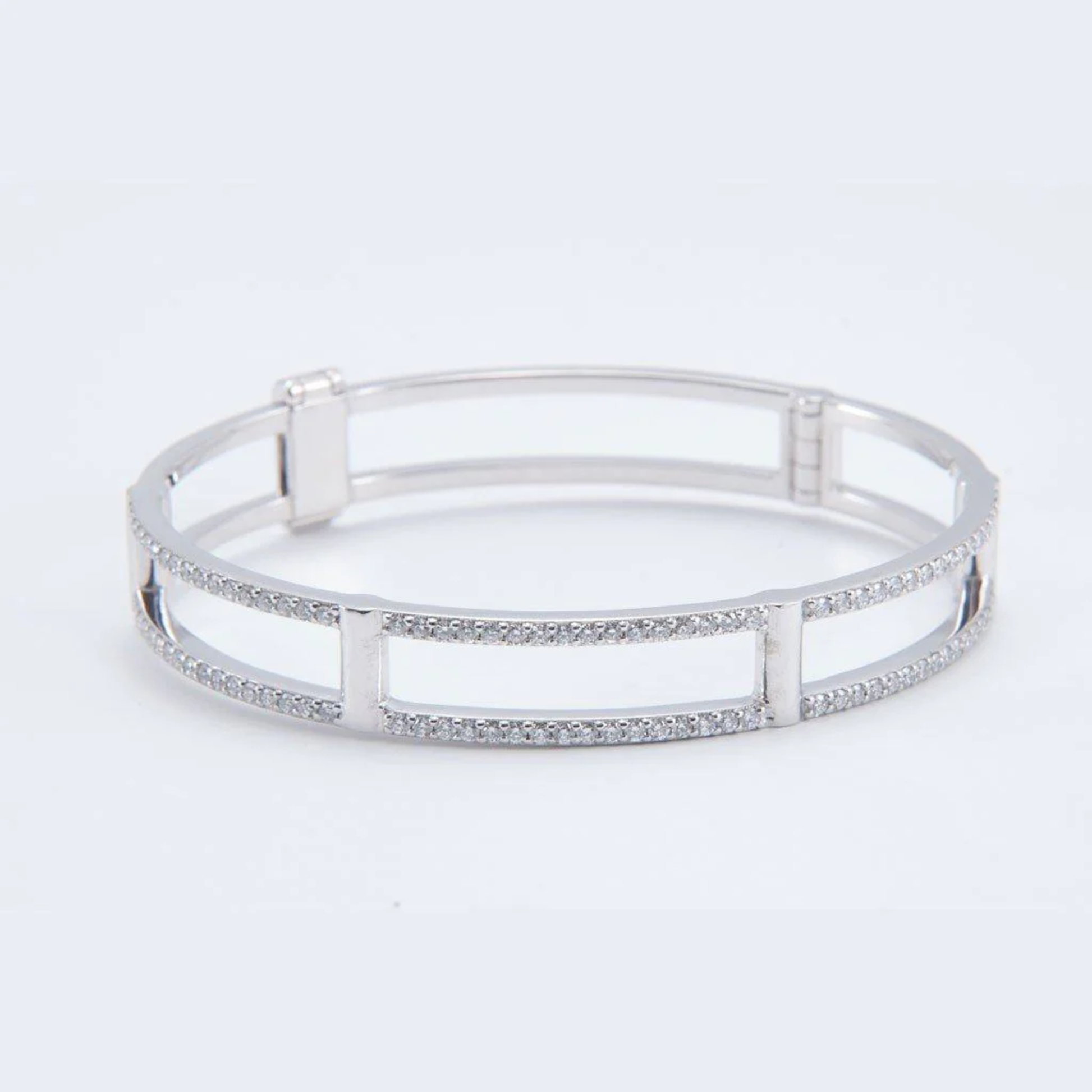 Rachel Katz Post-1980s 18KT White Gold Diamond Bracelet front