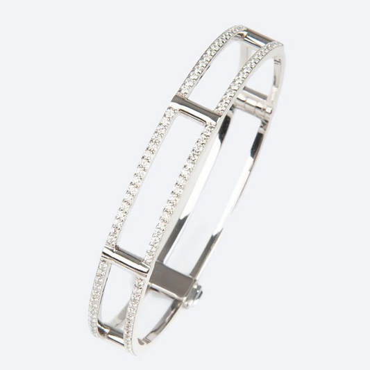 Rachel Katz Post-1980s 18KT White Gold Diamond Bracelet front