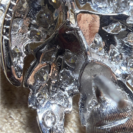 Buccellati Italy 1980s Platinum & 18KT Yellow Gold Diamond Earrings stamps