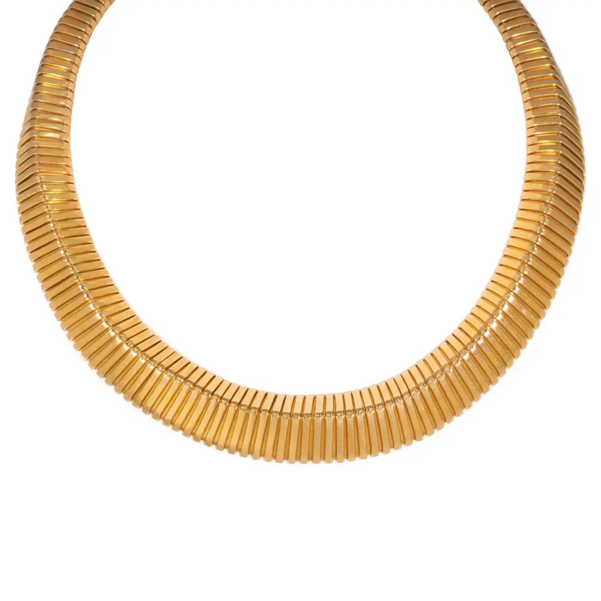 French Retro 18KT Yellow Gold Necklace front