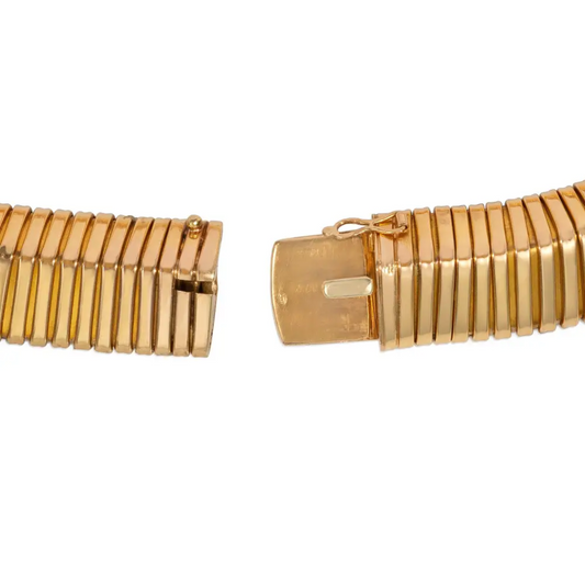 French Retro 18KT Yellow Gold Necklace clasp