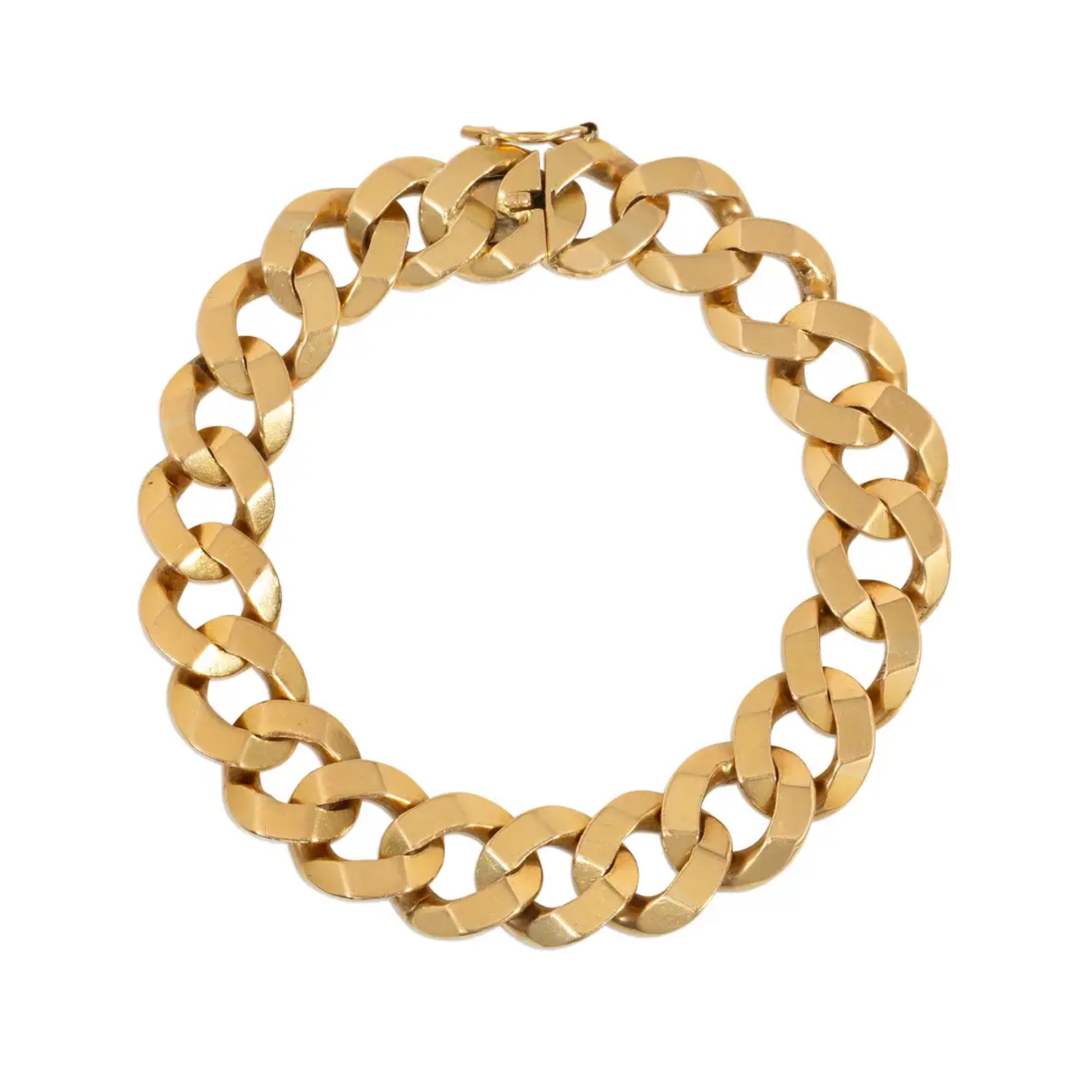 French 1950s 18KT Yellow Gold Bracelet front