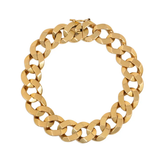 French 1950s 18KT Yellow Gold Bracelet front