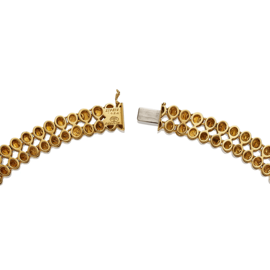 Gubelin and Péry et Fils 1960s 18KT Yellow Gold Diamond & Ruby Set signature