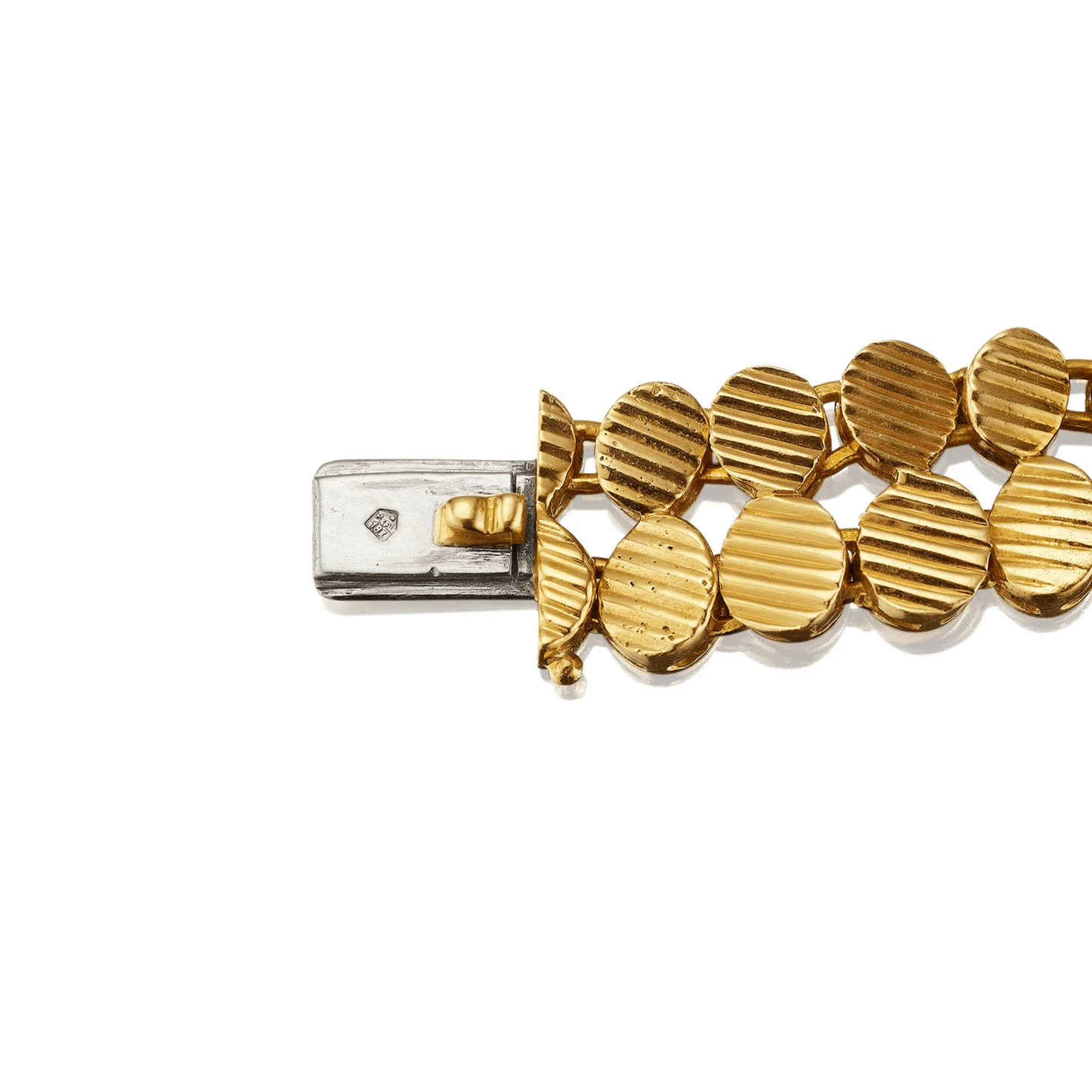 Gubelin and Péry et Fils 1960s 18KT Yellow Gold Diamond & Ruby Set necklace clasp