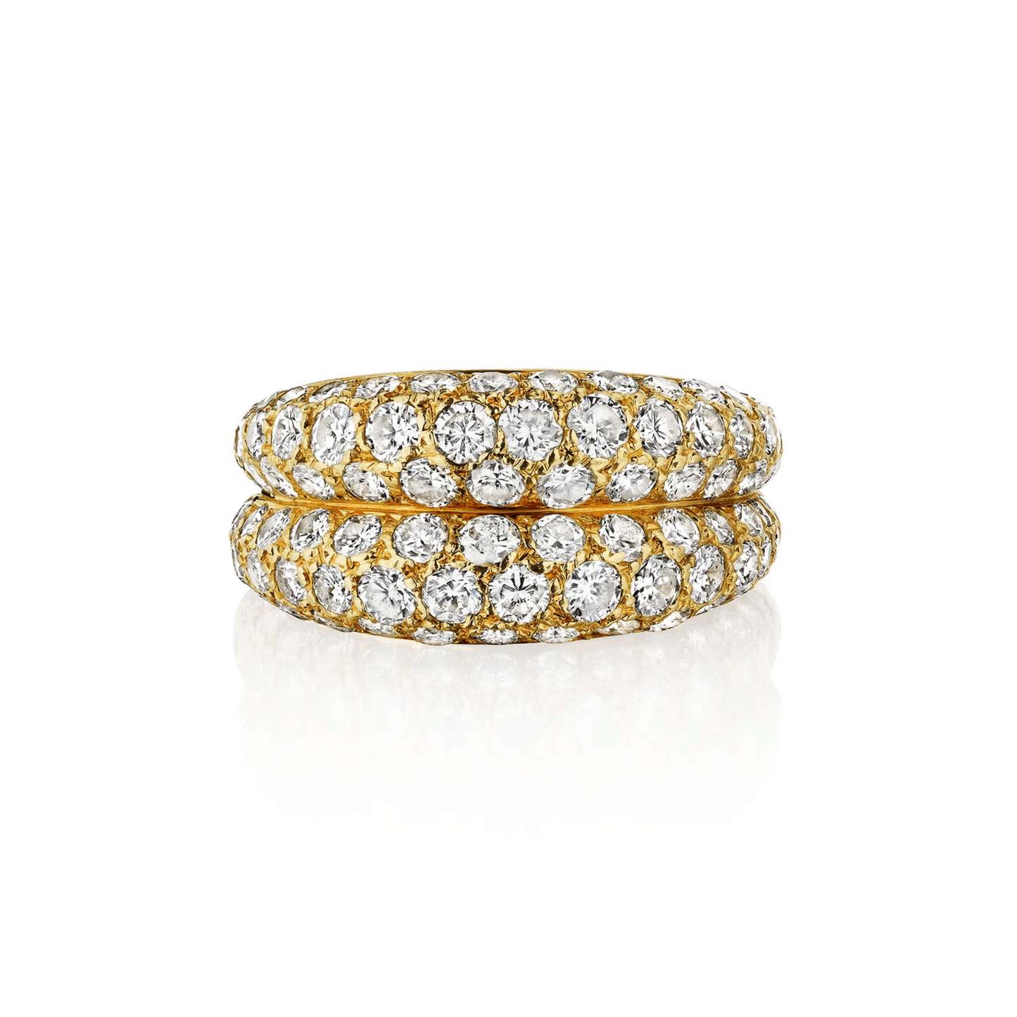 Cartier Paris Post-1980s 18KT Yellow Gold Diamond Ring front