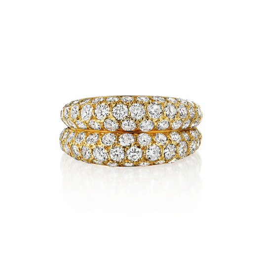 Cartier Paris Post-1980s 18KT Yellow Gold Diamond Ring front