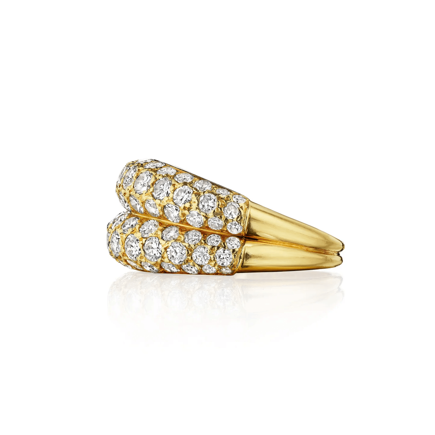 Cartier Paris Post-1980s 18KT Yellow Gold Diamond Ring side