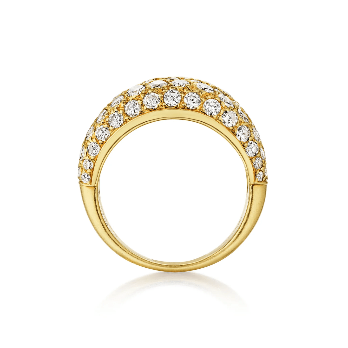 Cartier Paris Post-1980s 18KT Yellow Gold Diamond Ring profile
