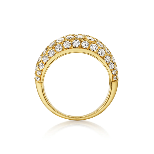Cartier Paris Post-1980s 18KT Yellow Gold Diamond Ring profile