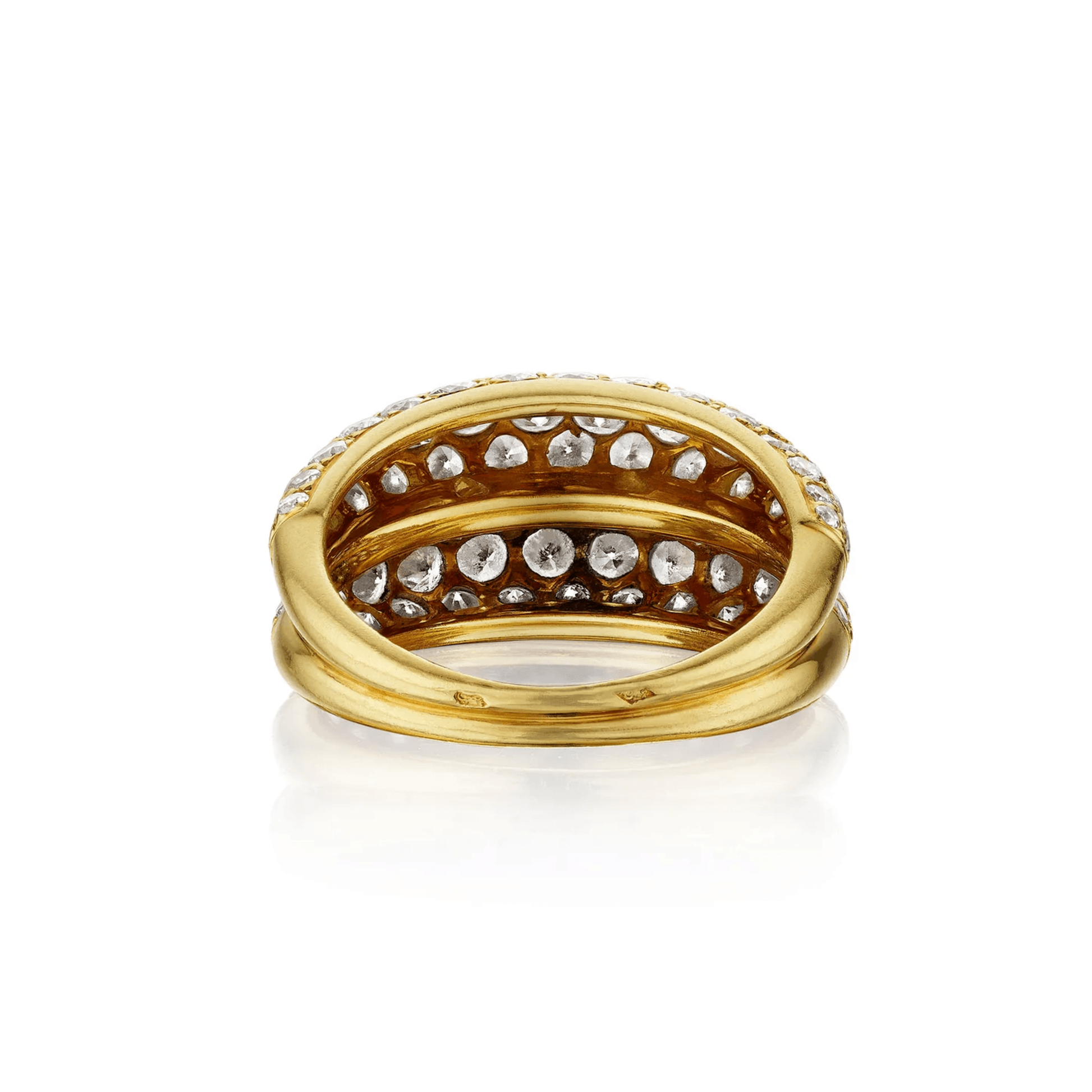 Cartier Paris Post-1980s 18KT Yellow Gold Diamond Ring back