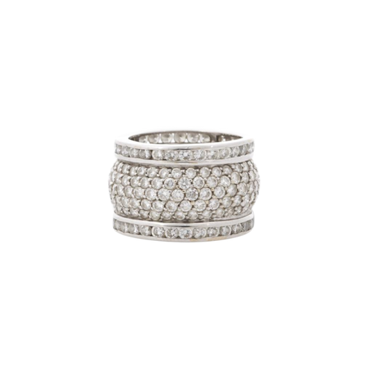 Cerrone Post-1980s 18KT White Gold Diamond Ring front