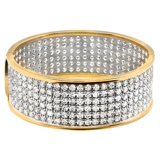 Post-1980s 18KT White & Yellow Gold Diamond Bracelet front