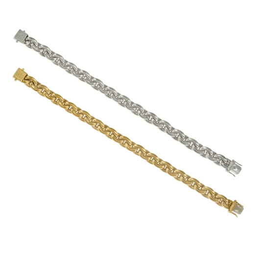 Pierre Sterle Paris 1970s 18KT White & Yellow Gold Diamond Bracelets back