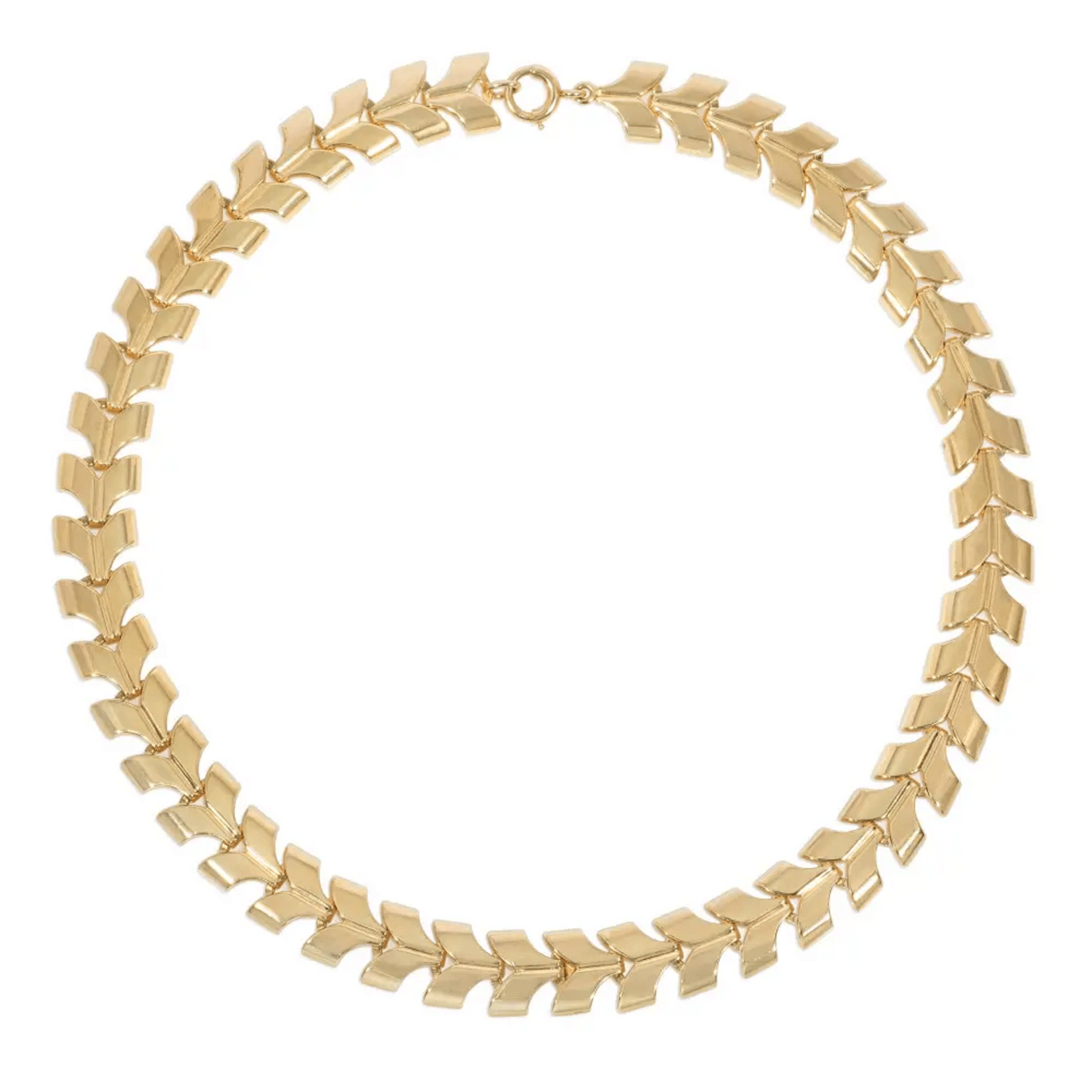 Tiffany & Co. Retro 14KT Yellow Gold Necklace front