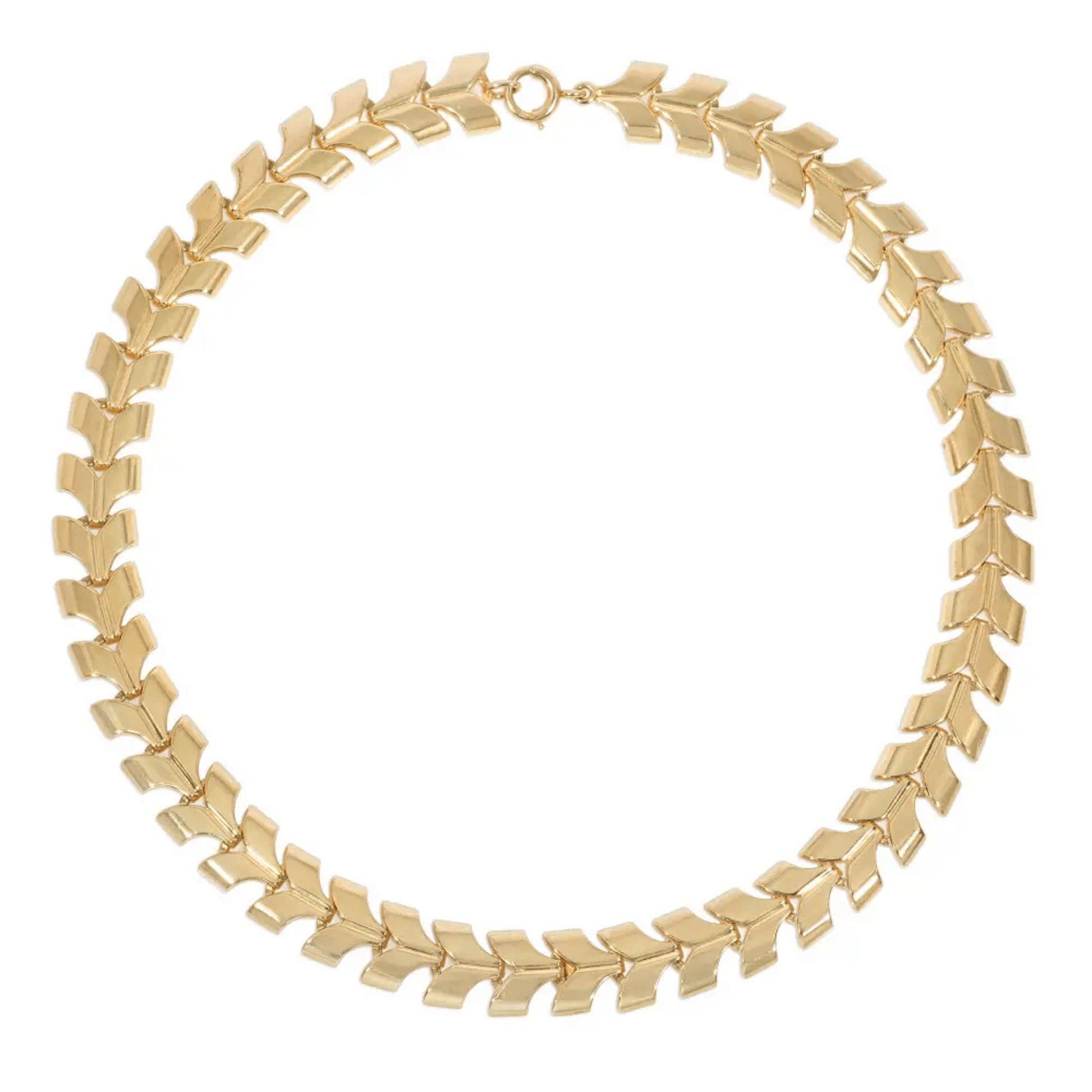 Tiffany & Co. Retro 14KT Yellow Gold Necklace front