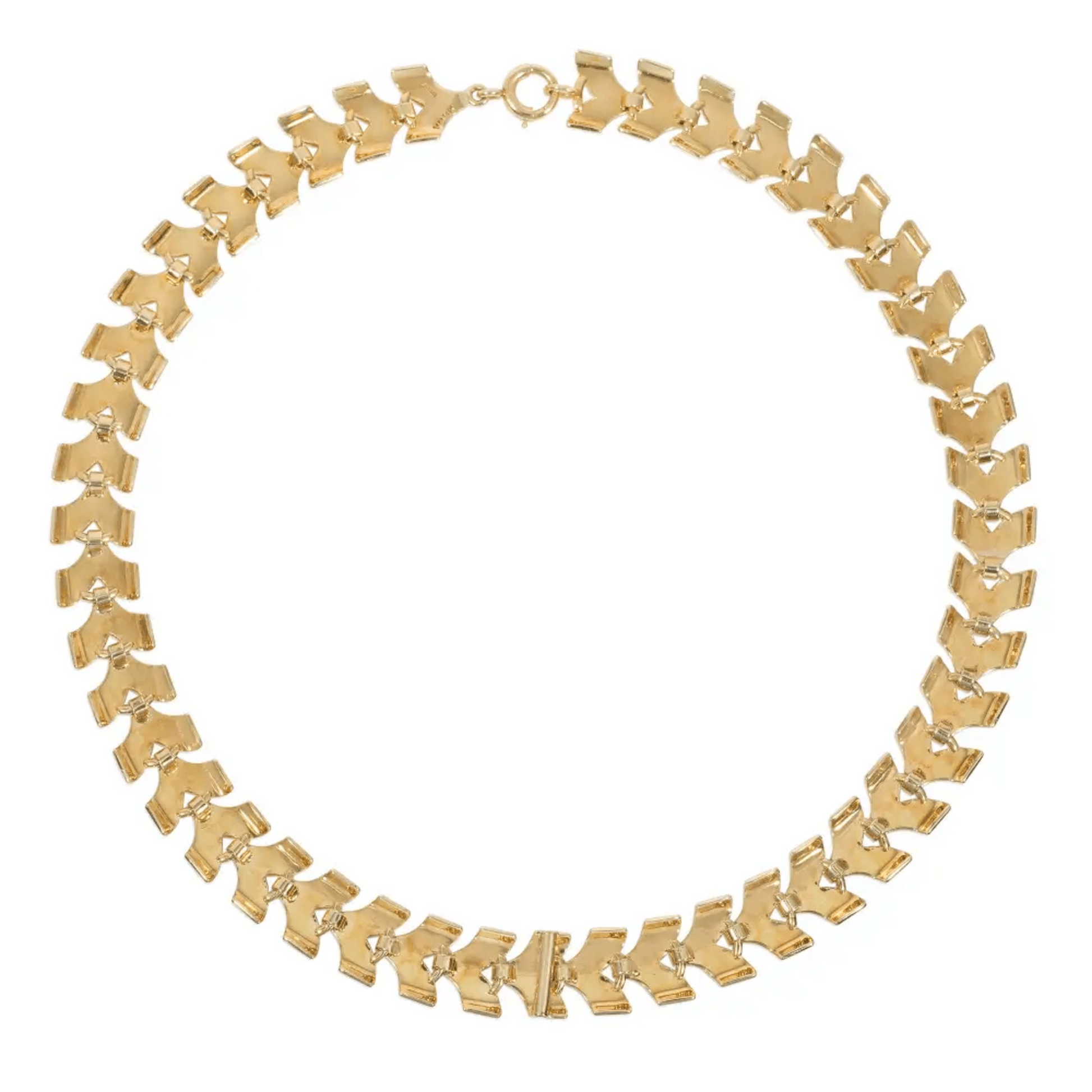 Tiffany & Co. Retro 14KT Yellow Gold Necklace back