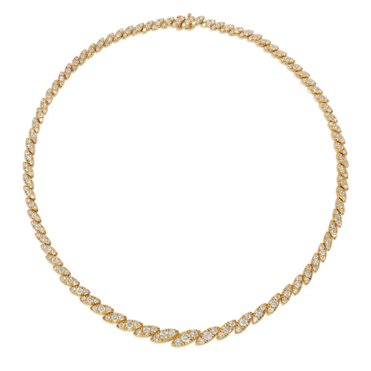 Oscar Heyman Bros. 1960s 18KT Yellow Gold Diamond Necklace front