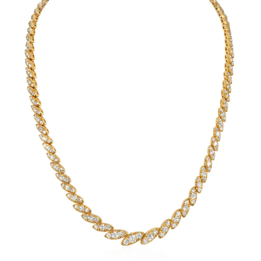 Oscar Heyman Bros. 1960s 18KT Yellow Gold Diamond Necklace front