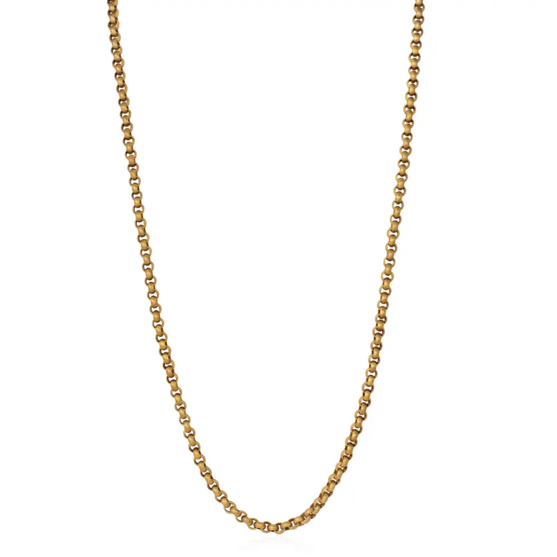 Victorian 18KT Yellow Gold Turquoise Necklace front