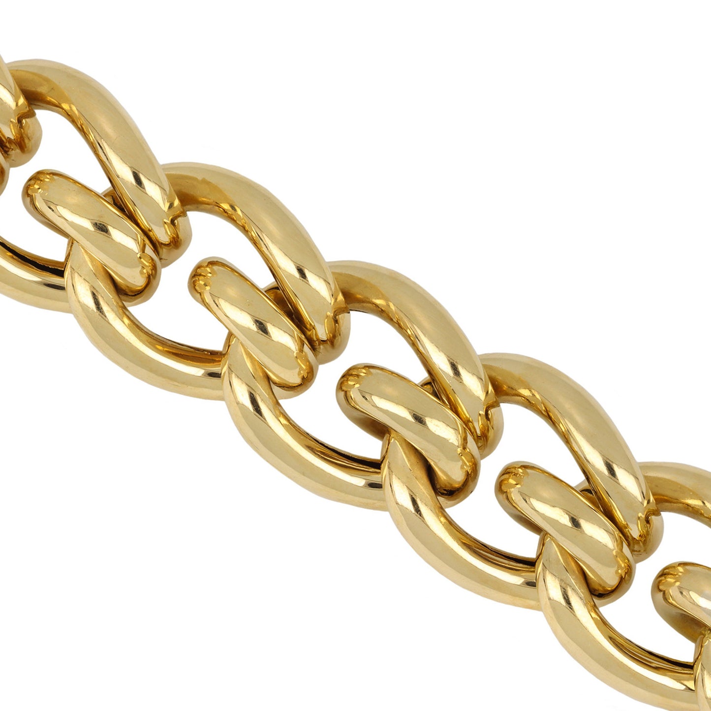 Cartier French 1940s 18KT Yellow Gold Bracelet close up