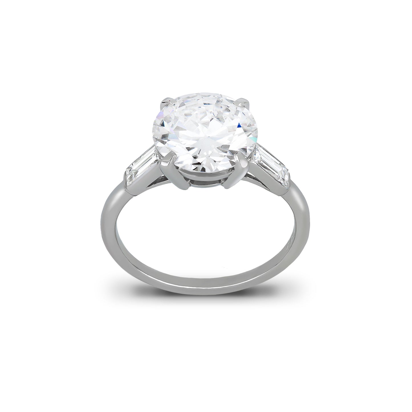 Cartier Paris 1950s Platinum Diamond Ring front