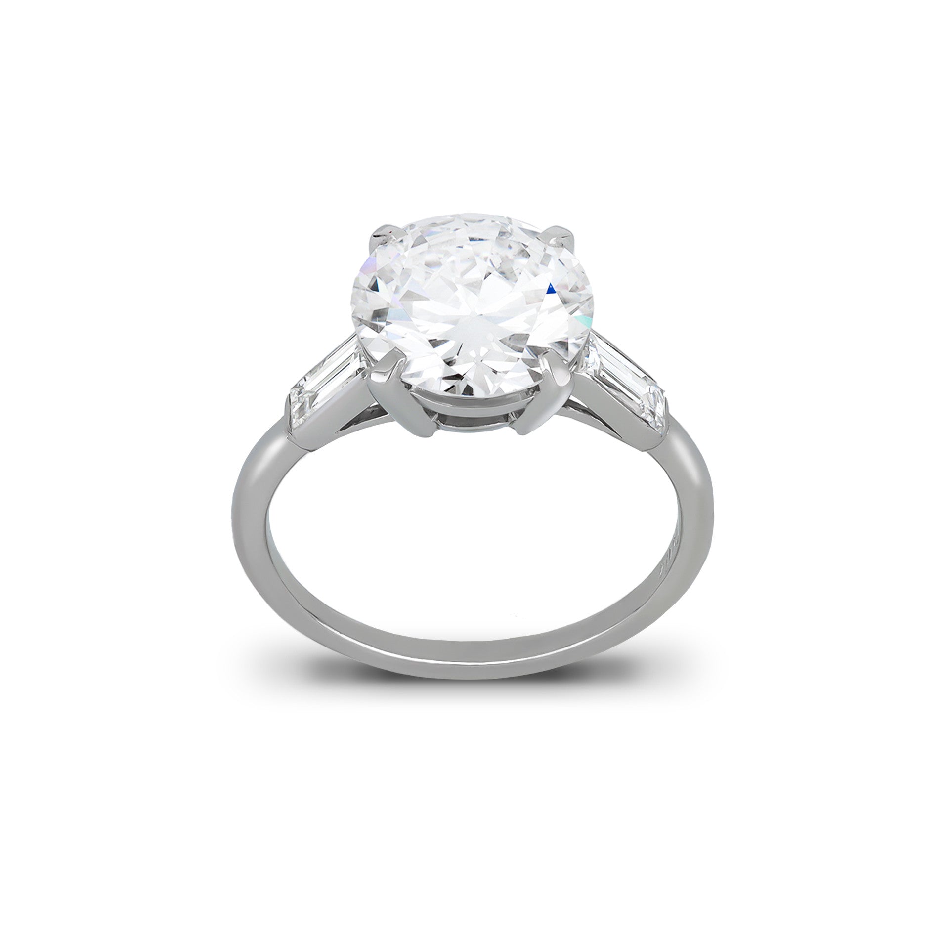 Cartier Paris 1950s Platinum Diamond Ring front