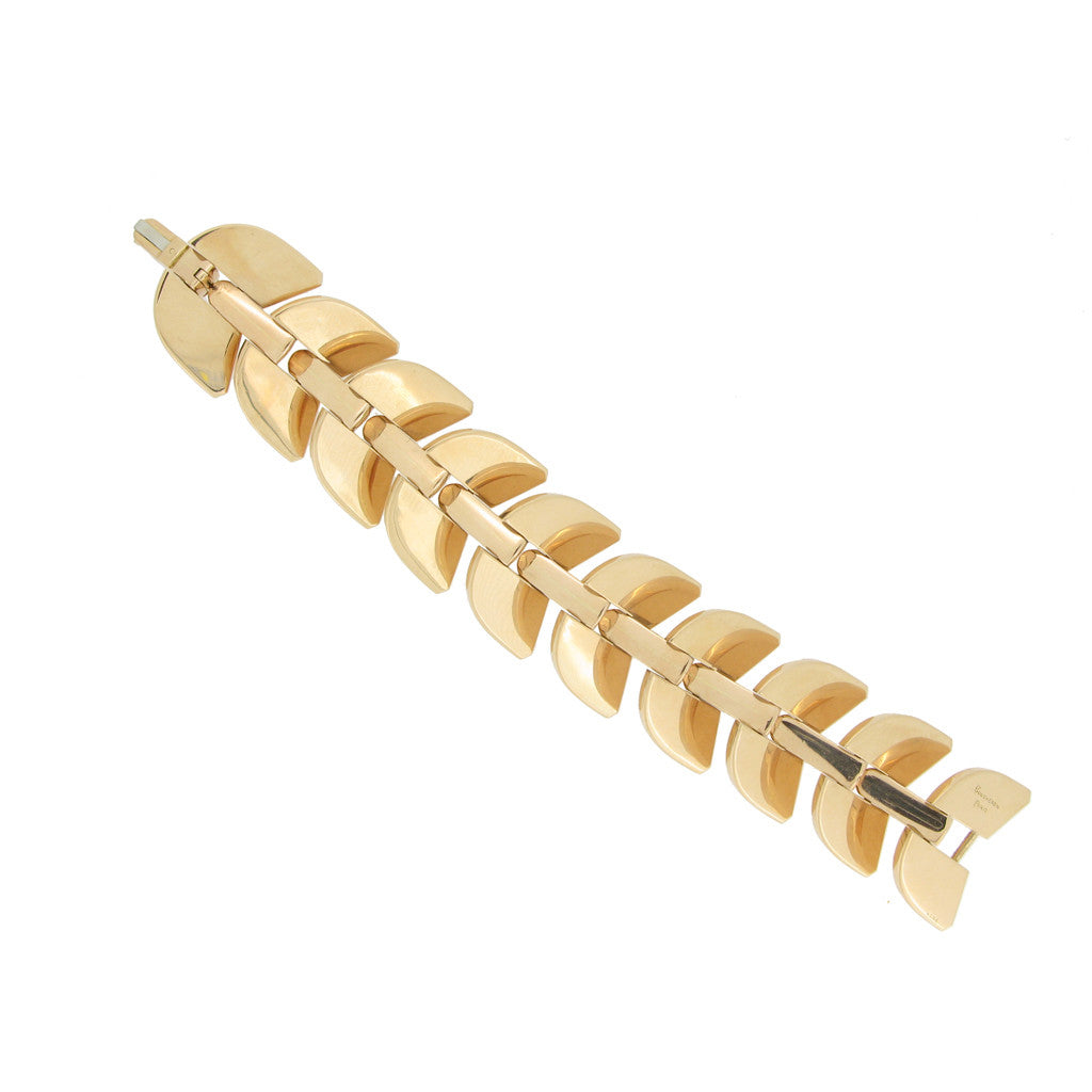 Boucheron Paris 1940s 18KT Rose Gold Bracelet back