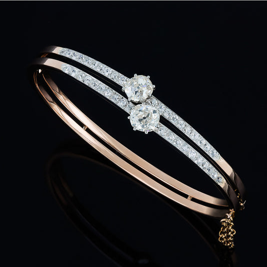 Belle Époque Platinum & 18KT Rose Gold Diamond Bracelet front