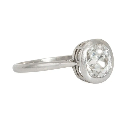 Art Deco Platinum Diamond Ring side