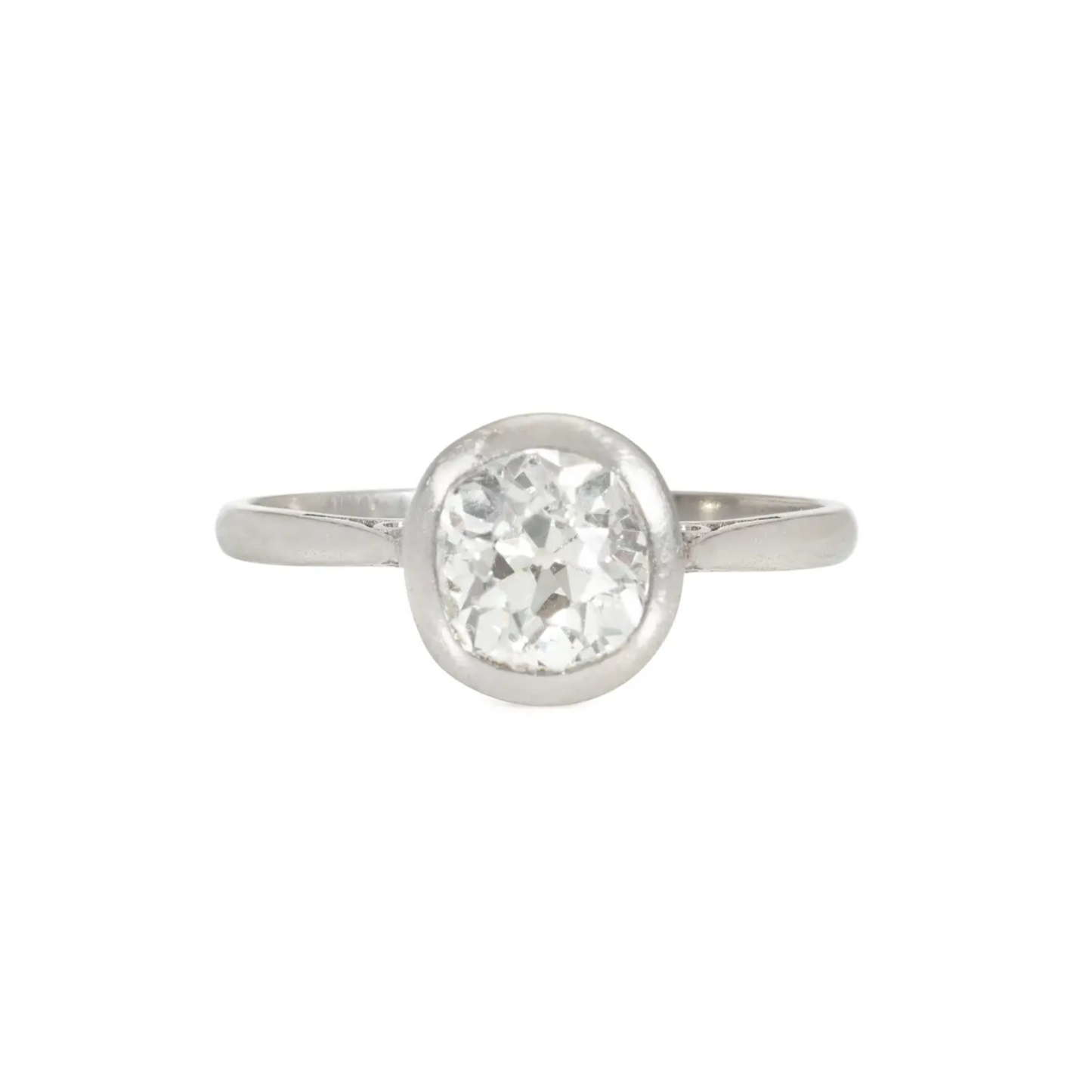 Art Deco Platinum Diamond Ring front