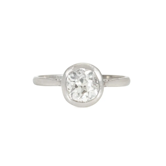 Art Deco Platinum Diamond Ring front