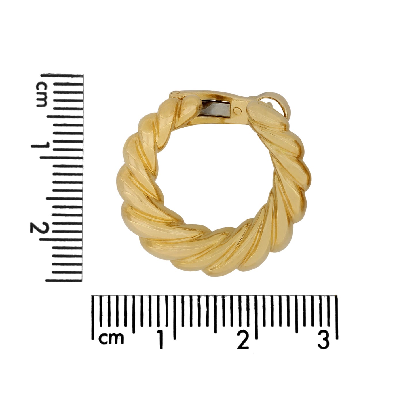 Cartier French 1980s 18KT Yellow Gold Earrings front