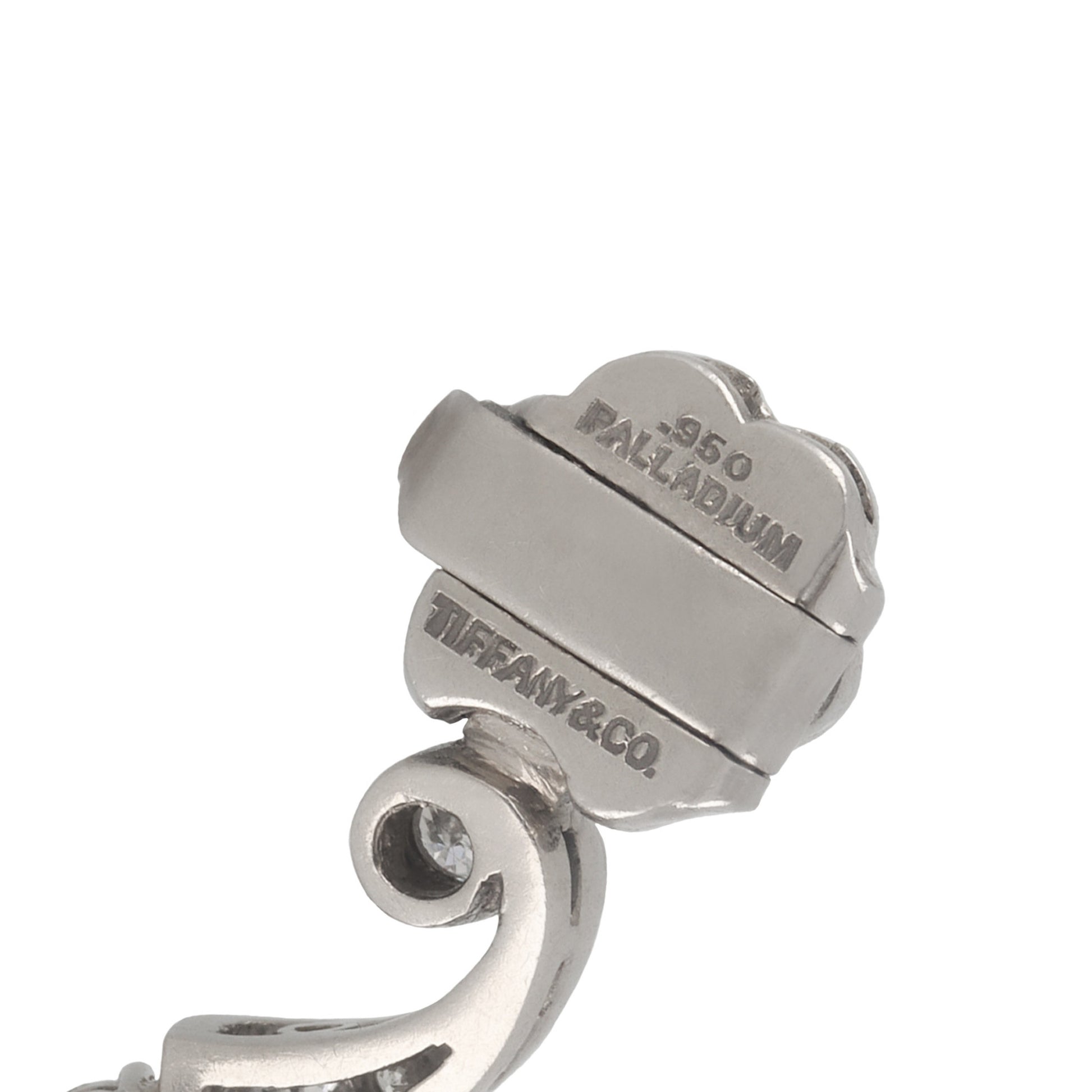 Tiffany & Co. 1940s Palladium Diamond Bracelet signature
