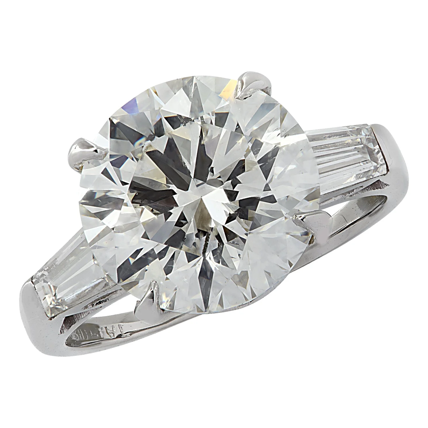 Contemporary Platinum Diamond Ring front