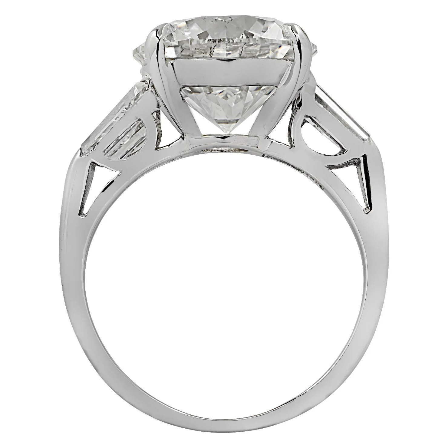 Contemporary Platinum Diamond Ring profile